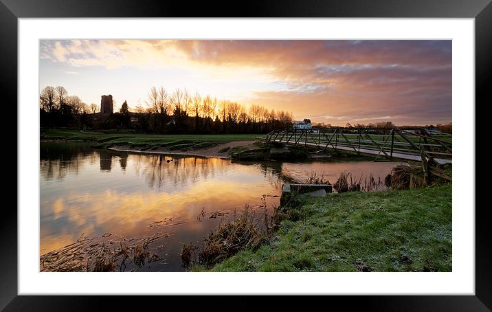 Dawn at the Stour Framed Mounted Print by Ian Merton