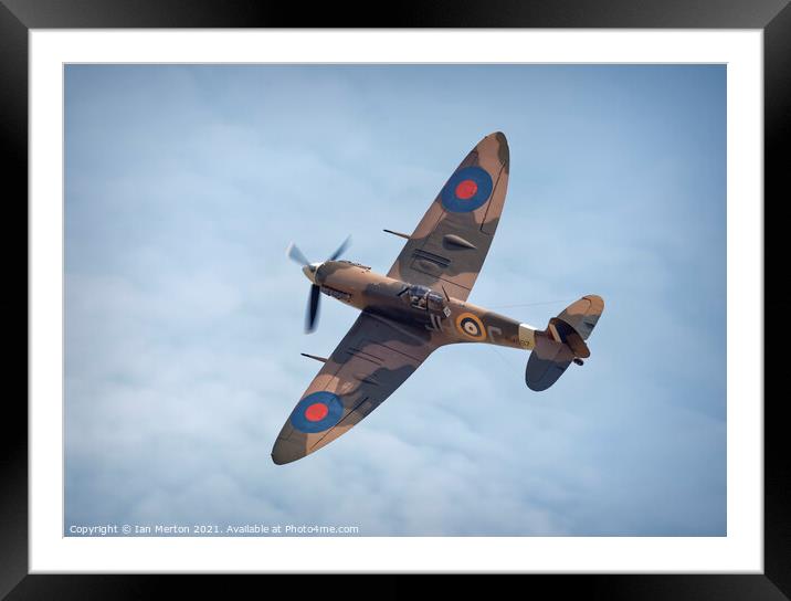 Spitfire MkV Framed Mounted Print by Ian Merton