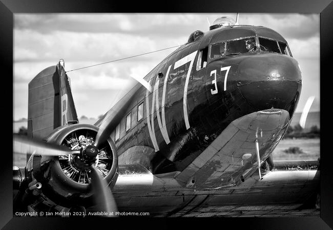 C-47 W7 Framed Print by Ian Merton