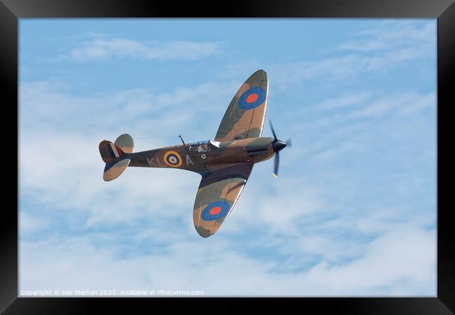 Spitfire Mk1a Framed Print by Ian Merton