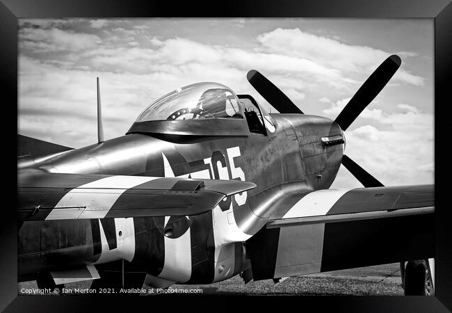 P-51 Mustang Framed Print by Ian Merton