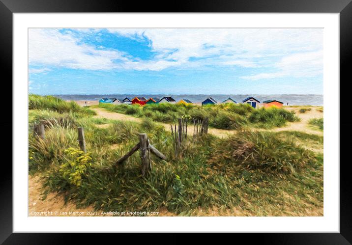 The Huts Framed Mounted Print by Ian Merton