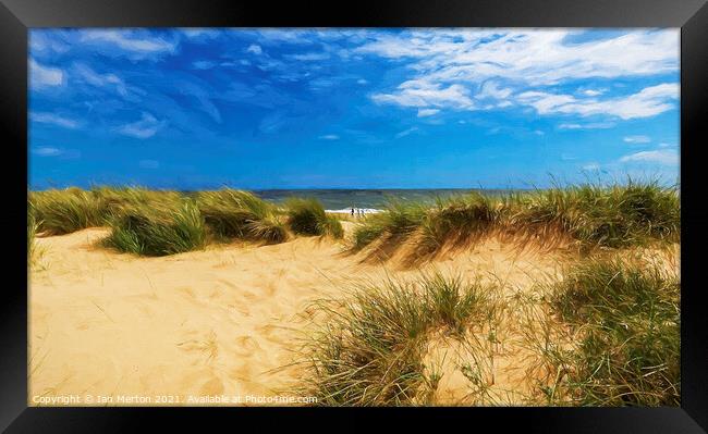 On The Beach Framed Print by Ian Merton