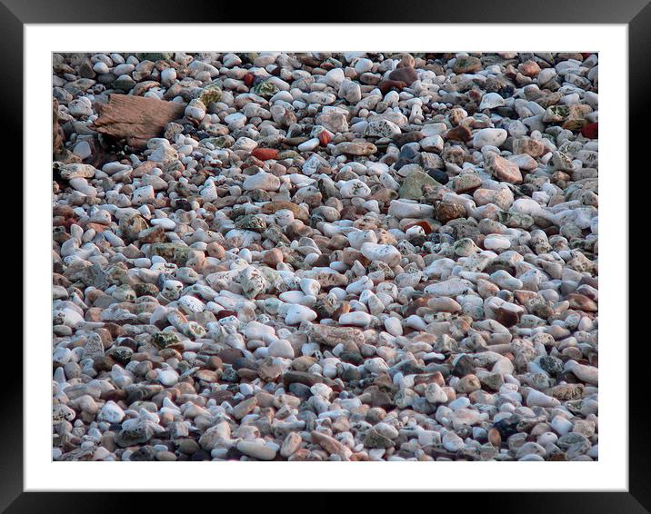 Pebbles on A Beach Framed Mounted Print by Jackson Photography