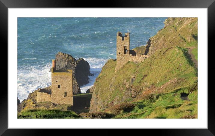 Crown Mine Botallack Cornwall Framed Mounted Print by Angie Keverne