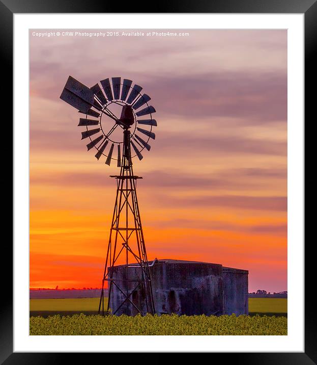  Pura Pura Windmill Framed Mounted Print by CRW Photography