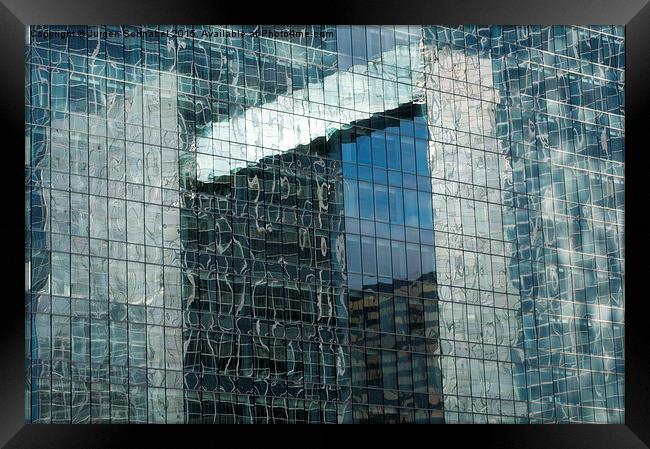  Office building reflection Framed Print by Jurgen Schnabel