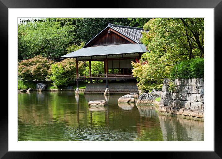  Japanese garden and ceremonial house Framed Mounted Print by Jurgen Schnabel