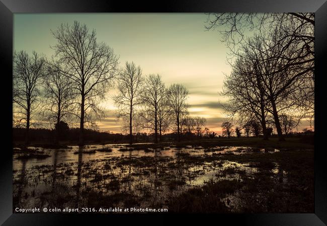 Bawburgh flood Framed Print by colin allport