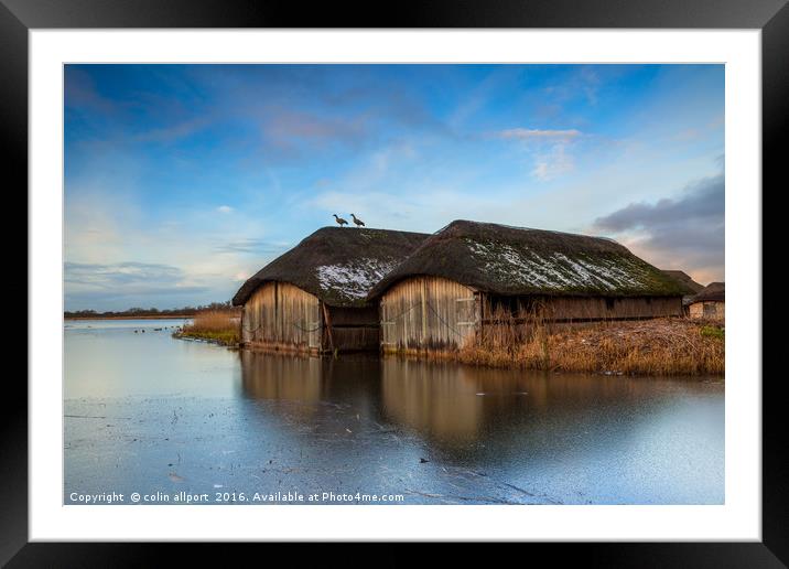 Hickling boathouse Framed Mounted Print by colin allport