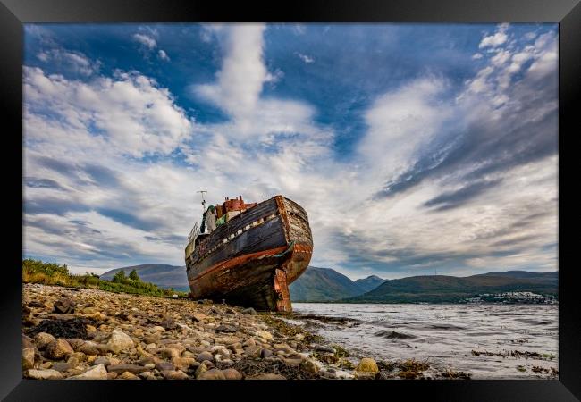 Corpach Wreck Framed Print by Nick Rowland