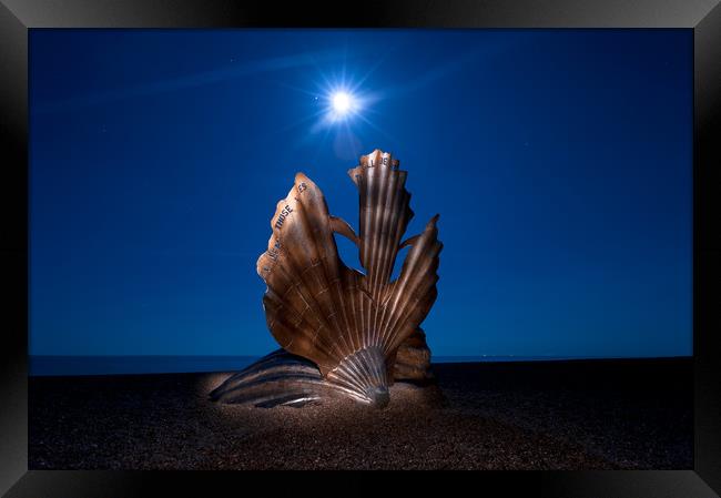The Scallop at Night Framed Print by Nick Rowland