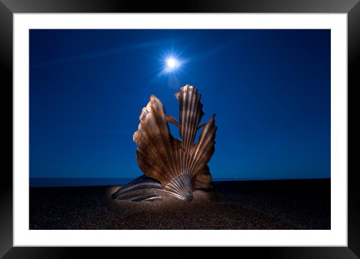 The Scallop at Night Framed Mounted Print by Nick Rowland