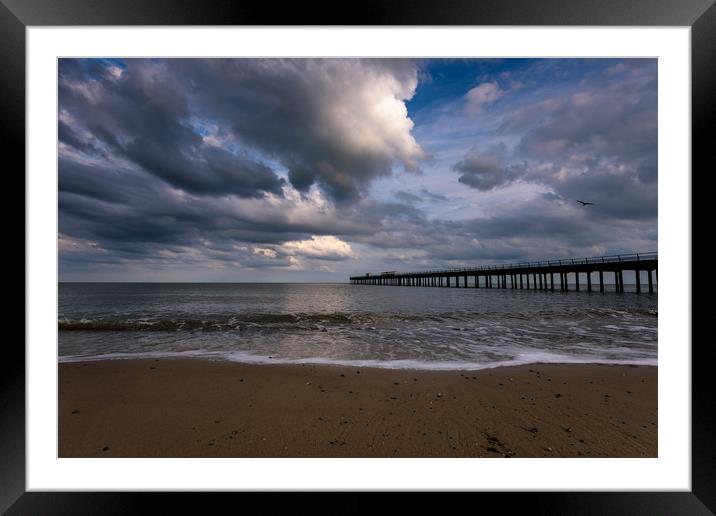 Clouds over Felixstowe Pier Framed Mounted Print by Nick Rowland