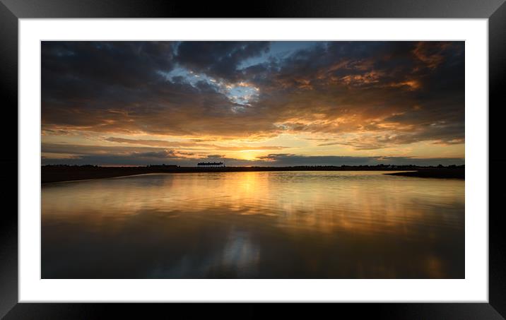 Sunset at Shingle Street Framed Mounted Print by Nick Rowland