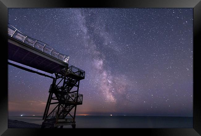 Milky Way at Birling Gap, Sussex Framed Print by Nick Rowland