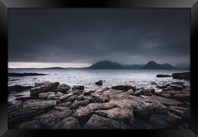 The Black Cuillins from Elgol Beach Framed Print by Nick Rowland