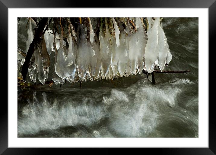 Icicles formations Framed Mounted Print by S Fierros