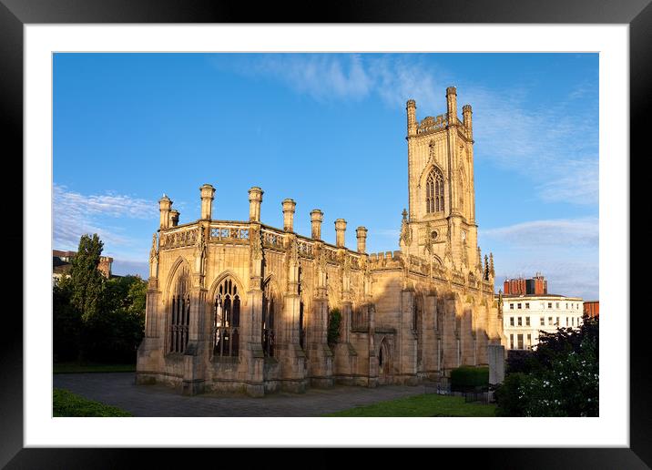 LIVERPOOL BOMBED OUT CHURCH Framed Mounted Print by John Hickey-Fry