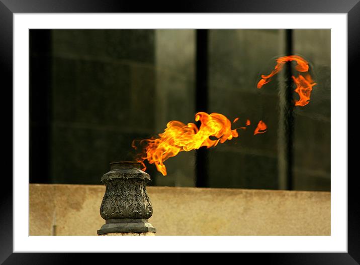 Flame Framed Mounted Print by Dianana 