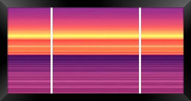 Sunset Triptych Framed Print by Alice Gosling