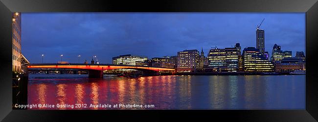 London Bridge at Dusk Framed Print by Alice Gosling