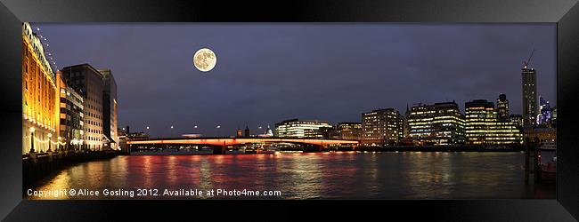 London Bridge Panorama Framed Print by Alice Gosling