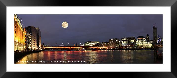 London Bridge Panorama Framed Mounted Print by Alice Gosling