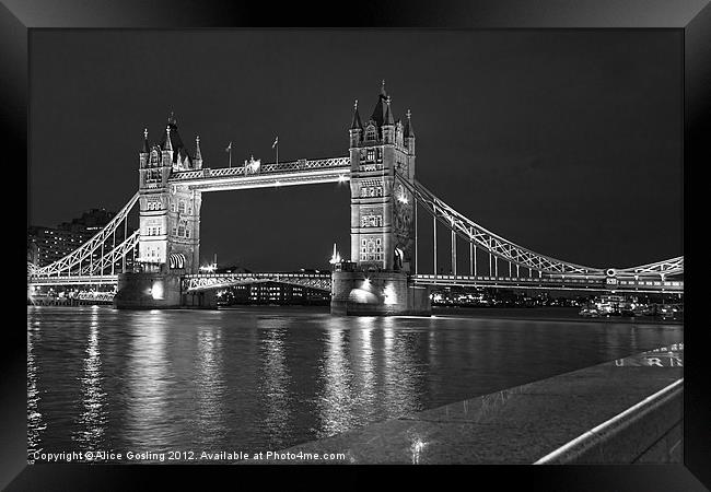 Tower Bridge London Framed Print by Alice Gosling
