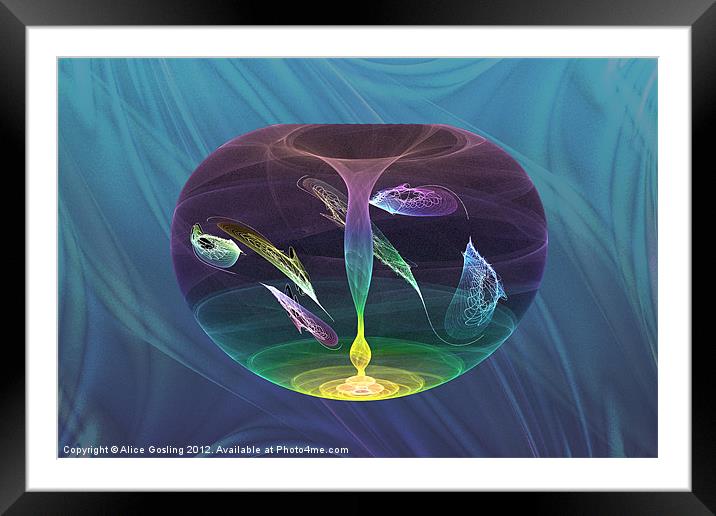 Fish Bowl Framed Mounted Print by Alice Gosling