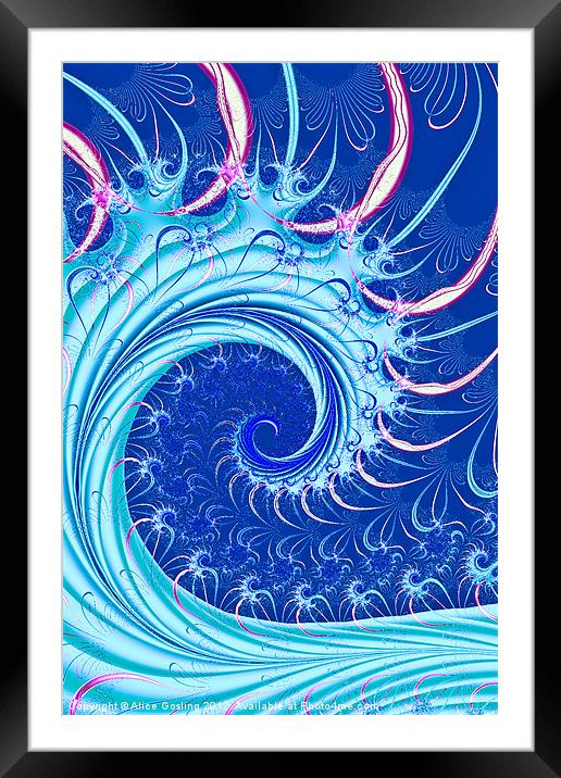 The Wave Framed Mounted Print by Alice Gosling