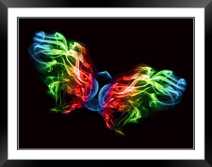Smoke Butterfly Framed Mounted Print by Alice Gosling