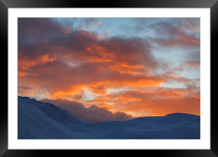 Fire and Ice Framed Mounted Print by Lesley Newcombe
