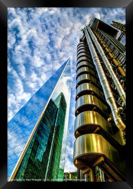 Lloyds Building in the City of London 3 Framed Print by Paul Praeger