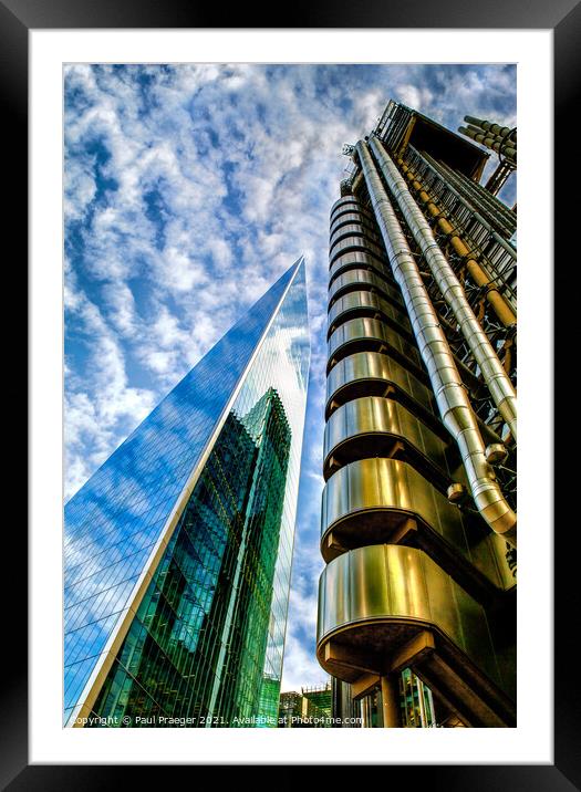 Lloyds Building in the City of London 3 Framed Mounted Print by Paul Praeger