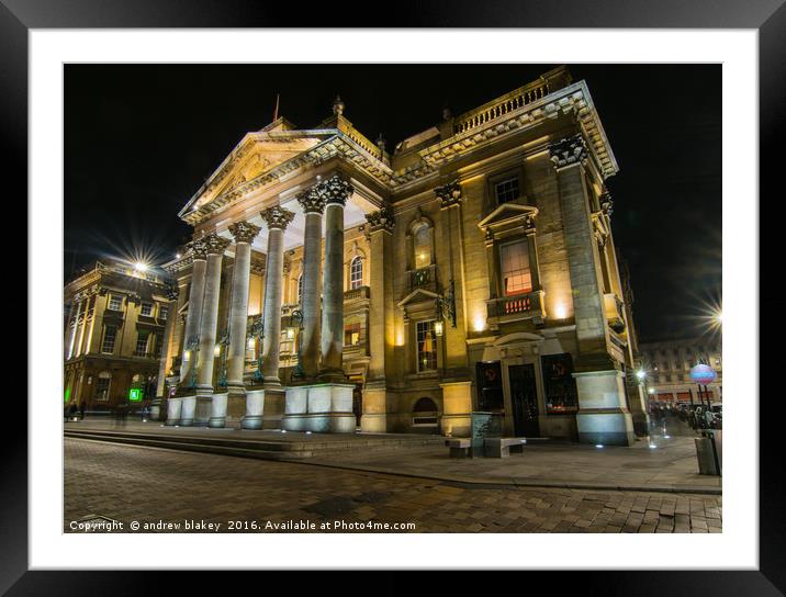 Theatre Royal, Newcastle upon tyne Framed Mounted Print by andrew blakey