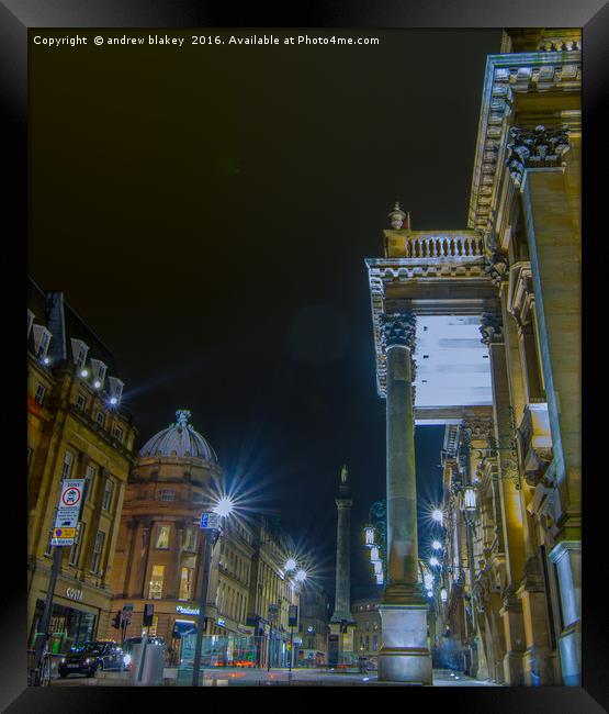 Market Street, Newcastle Framed Print by andrew blakey