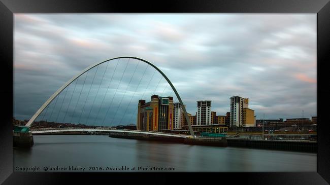 Crossing the Blinking Eye Framed Print by andrew blakey