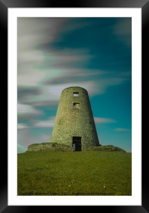The Mystique of Cleadon Mill Framed Mounted Print by andrew blakey