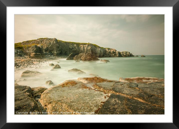 Trow rocks from Graham Sands Framed Mounted Print by andrew blakey