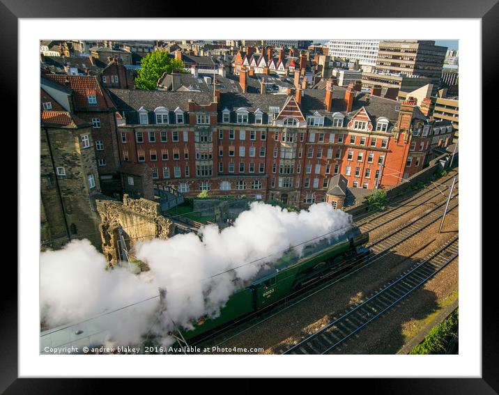 The Mighty Flying Scotsman Framed Mounted Print by andrew blakey