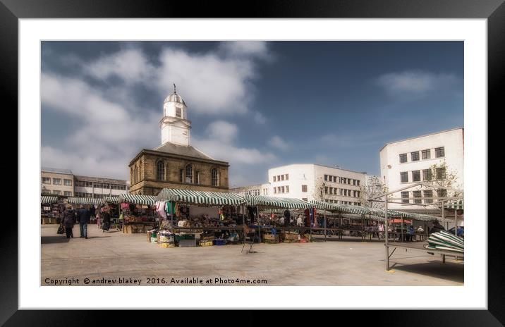 Market Day Framed Mounted Print by andrew blakey