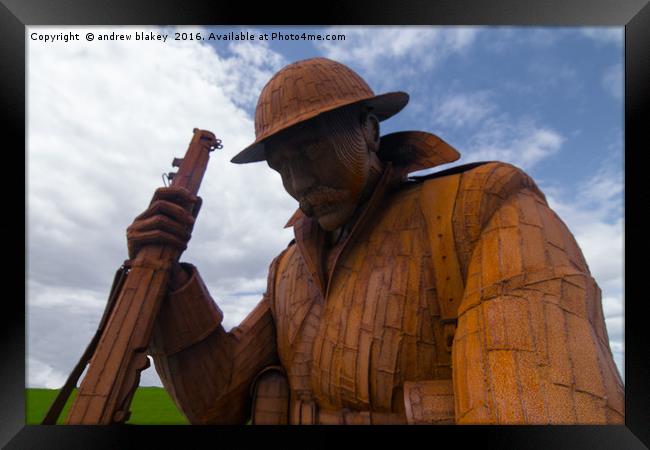 Seaham Tommy Framed Print by andrew blakey