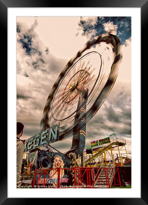 The Hypnotic Hoppings Framed Mounted Print by andrew blakey