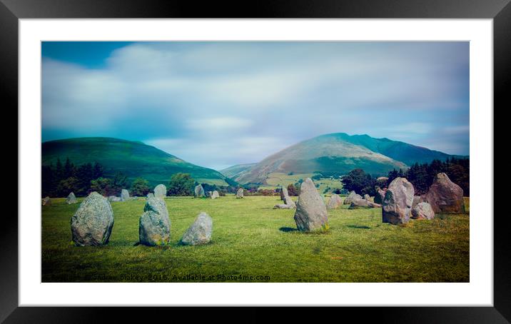 Castlerigg Stone Circle Framed Mounted Print by andrew blakey