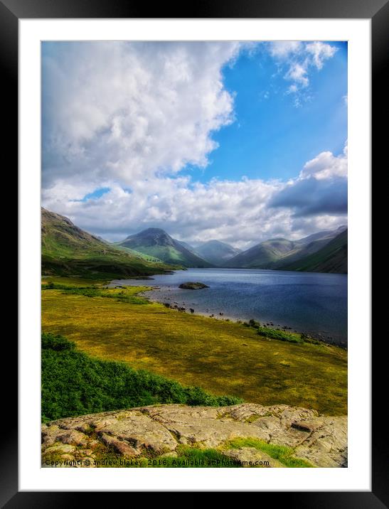 Wastwater Framed Mounted Print by andrew blakey