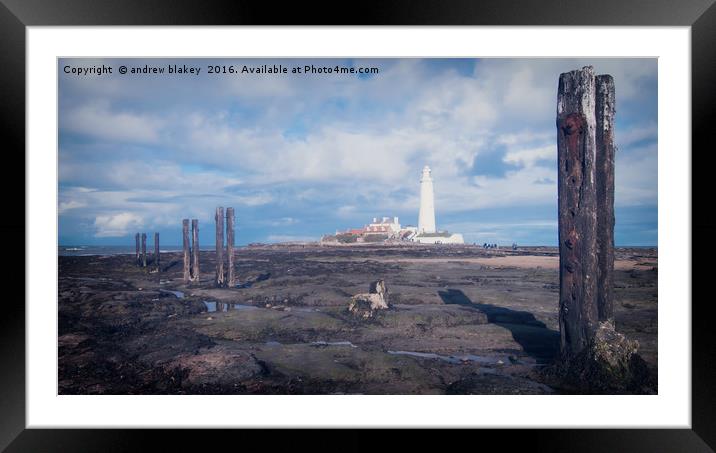 St. Mary's Island Framed Mounted Print by andrew blakey