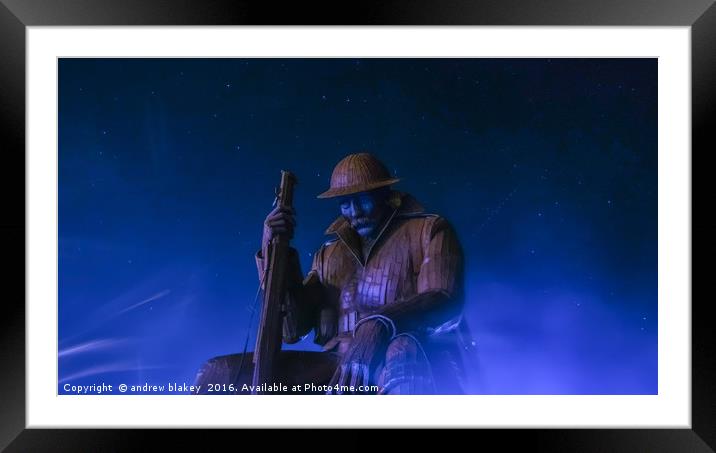 Reflections of a War-Weary Tommy Framed Mounted Print by andrew blakey