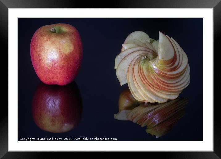 Sliced apple Framed Mounted Print by andrew blakey