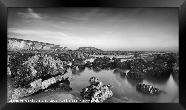 The end of Marsden Bay Framed Print by andrew blakey